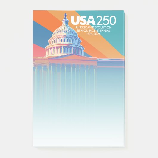 USA 250 Birthday - Capital Dome America Post-it® Notes (Voorkant)