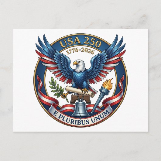 USA 250 Eagle Briefkaart (Voorkant)
