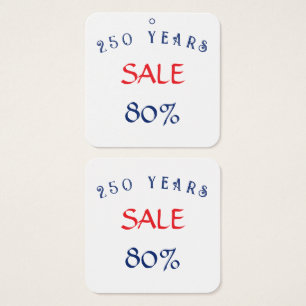 USA 250 jaar sale Vierkante Visitekaartjes