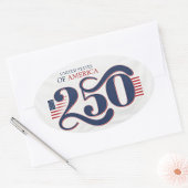 USA 250 Oval Patriotic Stickers 