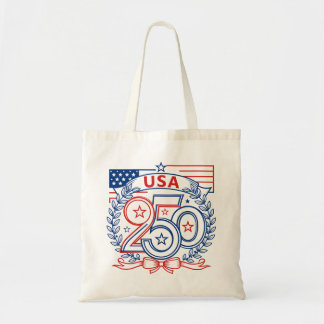 USA 250 Patriotic Anniversary Emblem Design Tote Bag