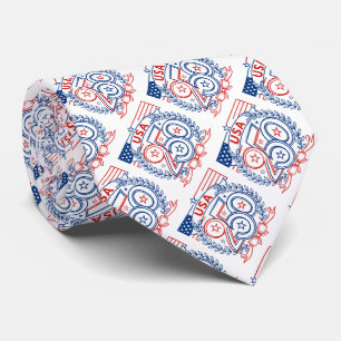 USA 250 Patriottisch Jubileum Embleem Ontwerp Stropdas