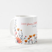 USA 250 Years Floral Mug  (Devant gauche)