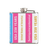 USA 250 Years Semiquincentennial Patriotic Stripes Heupfles (Achterkant)