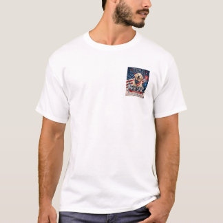 USA 250e verjaardag Golden Retriever T-shirt #2
