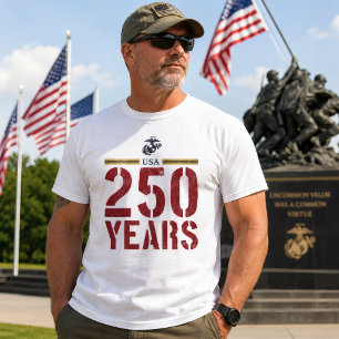 USA 250e Verjaardag Herdenkings Marine Corps T-shirt