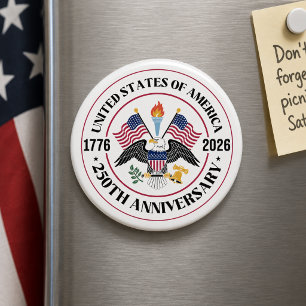USA 250e verjaardag Patriottische Adelaar Embleem Magneet