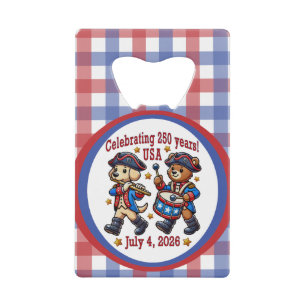 USA 250e verjaardag Souvenir - Patriotisch Kredietkaart Flessenopener