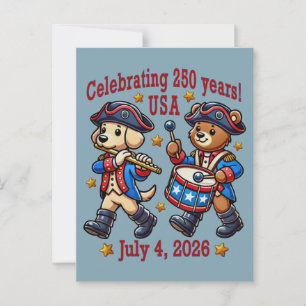 USA 250ste Jubileum Souvenir - Patriottisch Briefkaart