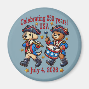 USA 250ste Jubileum Souvenir - Patriottisch Magneet
