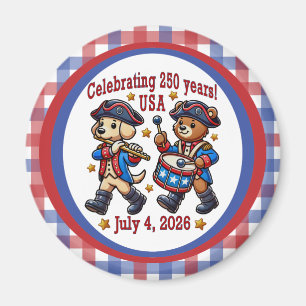 USA 250ste Jubileum Souvenir - Patriottisch Magneet