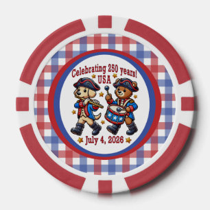 USA 250ste Jubileum Souvenir - Patriottisch Poker Chips