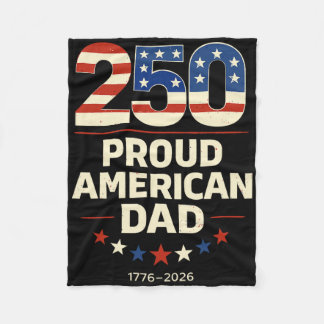 Usa 250ste verjaardag Trotse Amerikaanse vader 4 j Fleece Deken