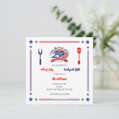 USA 250th Anniversary Backyard BBQ Invitation (Debout devant)