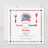 USA 250th Anniversary Backyard BBQ Invitation (Devant)