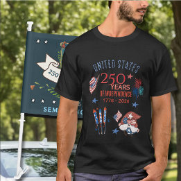USA 250th Anniversary Gnome Premium Black  T-shirt