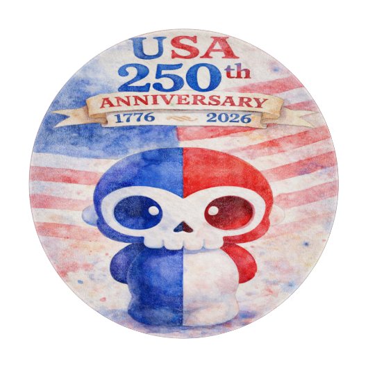 USA 250th Anniversary Snijplank (Voorkant)