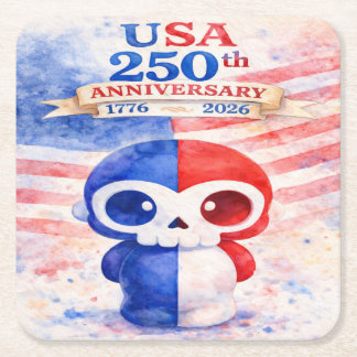 USA 250th Anniversary Vierkante Kartonnen Onderzetter