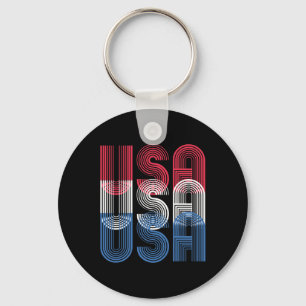 Usa 4 juli Retro Onafhankelijkheidsdag Sleutelhanger