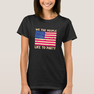 USA - 4 juli-Wij houden van het volk om te feesten T-shirt