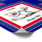 USA 50 STATE FLOWERS BLUE/558 POSTER (Hoek)