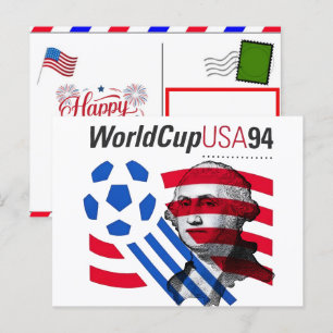 USA 94 WK-erfenis & 4 juli 2026 voetbal Feestdagenkaart