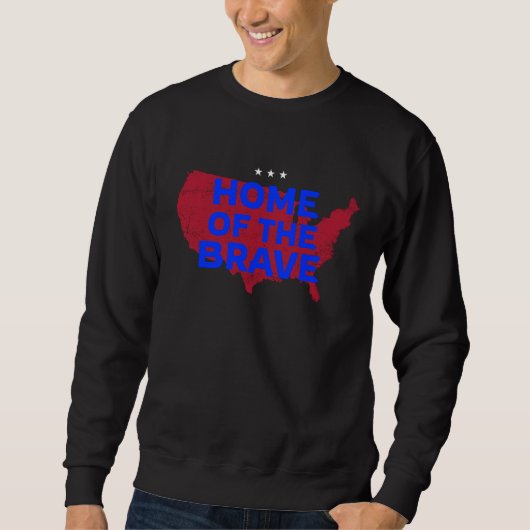 USA Accueil Du Courageux. Sweatshirt patriotique (Devant)