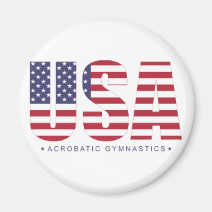 USA Acrobatic Gymnastics Magnet Magneet