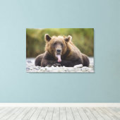 USA, Alaska, Katmai National Park, Kukak Bay Canvas Afdruk (Insitu (Houten vloer))