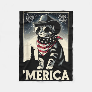 USA America Cat 4 van juli Mannen Vrouwen Kinder F Fleece Deken