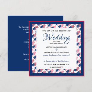 USA AMERICA FLAG Patriottische Custom Square Huwel Kaart