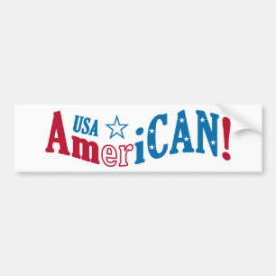 USA AmeriCAN! aangepaste bumpersticker