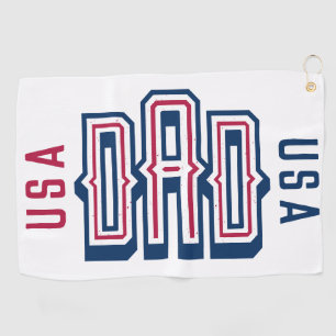 USA American DAD RED White Blue Formal Golfhanddoek