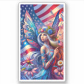 USA American Fairy Sticker (Voorkant)