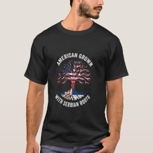 USA American groeit met Servische wortels Servië T-shirt