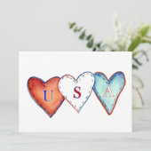 USA American Hearts Invitation (Debout devant)