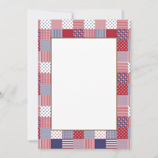 USA Americana Patchwork Red White en Blue