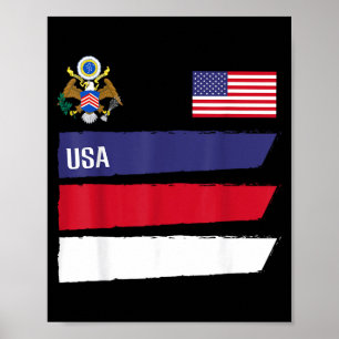 Usa Amerika Vlag Voetbal Fan Mannen Vrouwen Kind Poster
