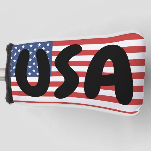 USA AMERIKAANSE VLAG GOLF HOOFD HOESJE GOLFHEADCOVER (Voorkant)