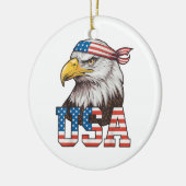 USA Amerikaanse Vlag Mannen Vrouwen Kinderen Ameri Keramisch Ornament (Links)