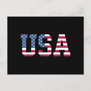 USA Amerikaanse Vlag Patriottisch Rood Wit Blauw S Briefkaart