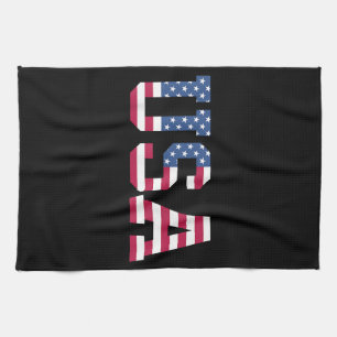 USA Amerikaanse Vlag Patriottisch Rood Wit Blauw S Theedoek