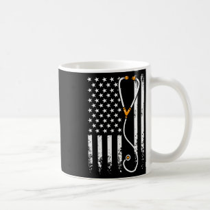 Usa Amerikaanse Vlag Patriottische Verpleegster Da Koffiemok