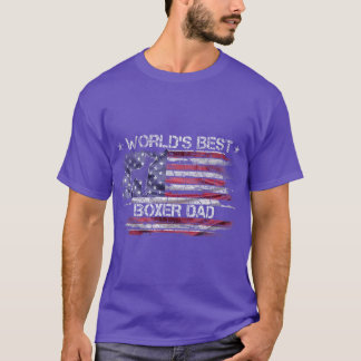 USA Amerikaanse vlag werelden Beste Bokser Dad Si T-shirt