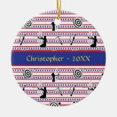 USA Archery Silhouette Patroon Keramisch Ornament (Voorkant)