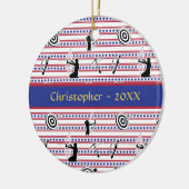 USA Archery Silhouette Patroon Keramisch Ornament (Links)