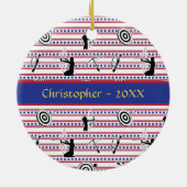 USA Archery Silhouette Patroon Keramisch Ornament (Achterkant)