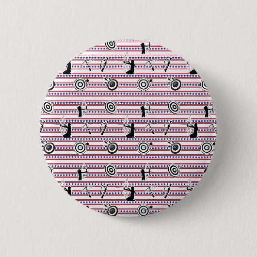 USA Archery Silhouette Pattern Ronde Button 5,7 Cm (Voorkant)