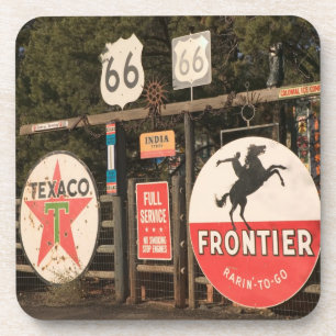 USA, Arizona, Sedona: Antiek Adverteren Drankjes Onderzetter