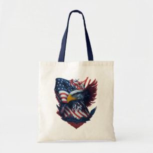 USA Art Eagle Freedom Patriottisme Rood Wit Blauw Tote Bag
